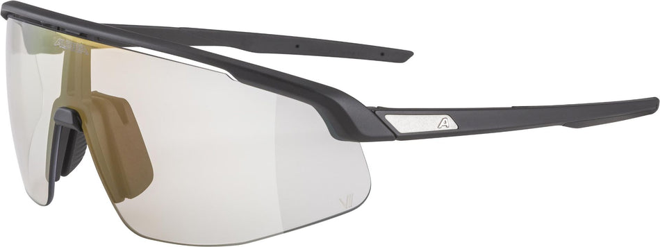 Alpina Turbo Pro V Sportbrille black matt/vario red mirror one size