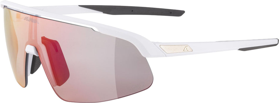 Alpina Turbo Pro S QV Sportbrille white matt/mirror rainbow one size