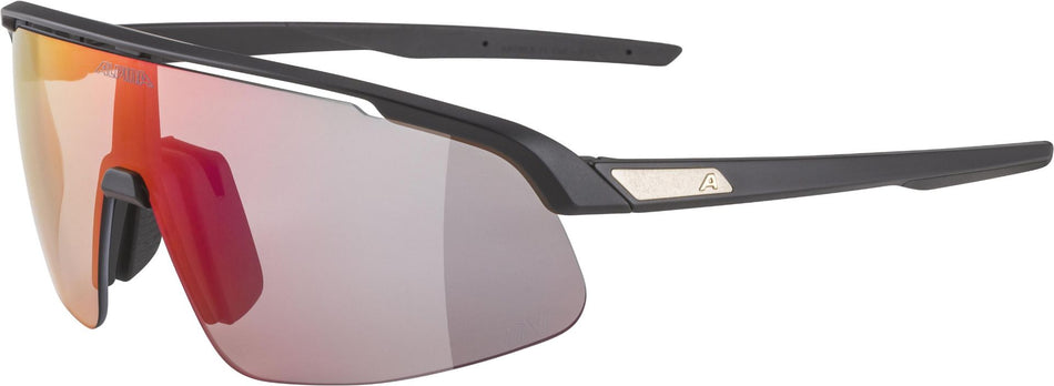 Alpina Turbo Pro S QV Sportbrille black matt/mirror rainbow one size