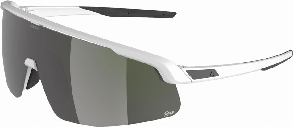 Alpina Turbo Pro S Q-Lite Sportbrille white gloss/mirror silver one size