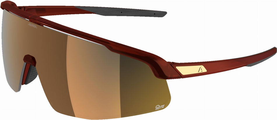 Alpina Turbo Pro S Q-Lite Sportbrille red transparent matt/mirror gold one size