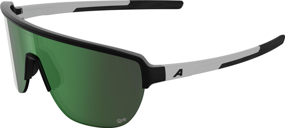 Alpina Ram 2.0 Q-Lite Sportbrille black-white matt/mirror green one size