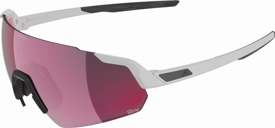Alpina Turbo Air Q-Lite Sportbrille white gloss/mirror pink one size