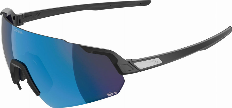 Alpina Turbo Air Q-Lite Sportbrille black matt/mirror blue one size