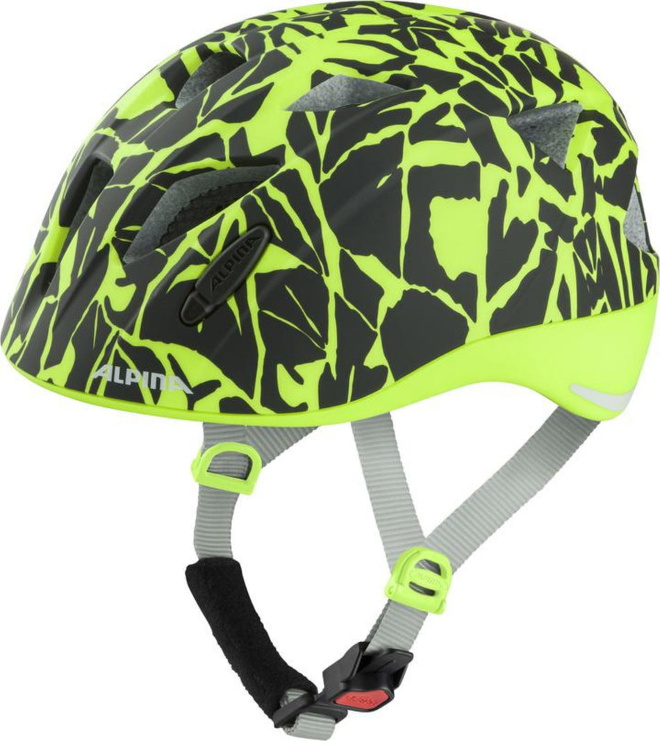 Alpina Ximo L.E. Kinder-Helm black-neon sparkle matt