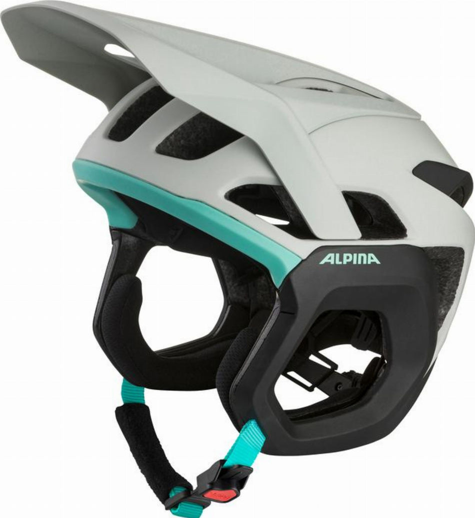 Alpina Root Mips MTB-Helm smoke-grey turquoise matt