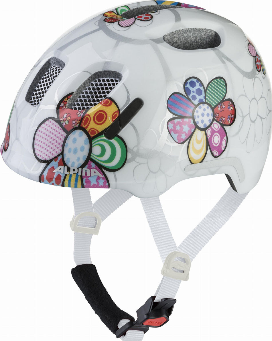 Alpina Ximo 2 Flash Kinder-Helm white flower gloss