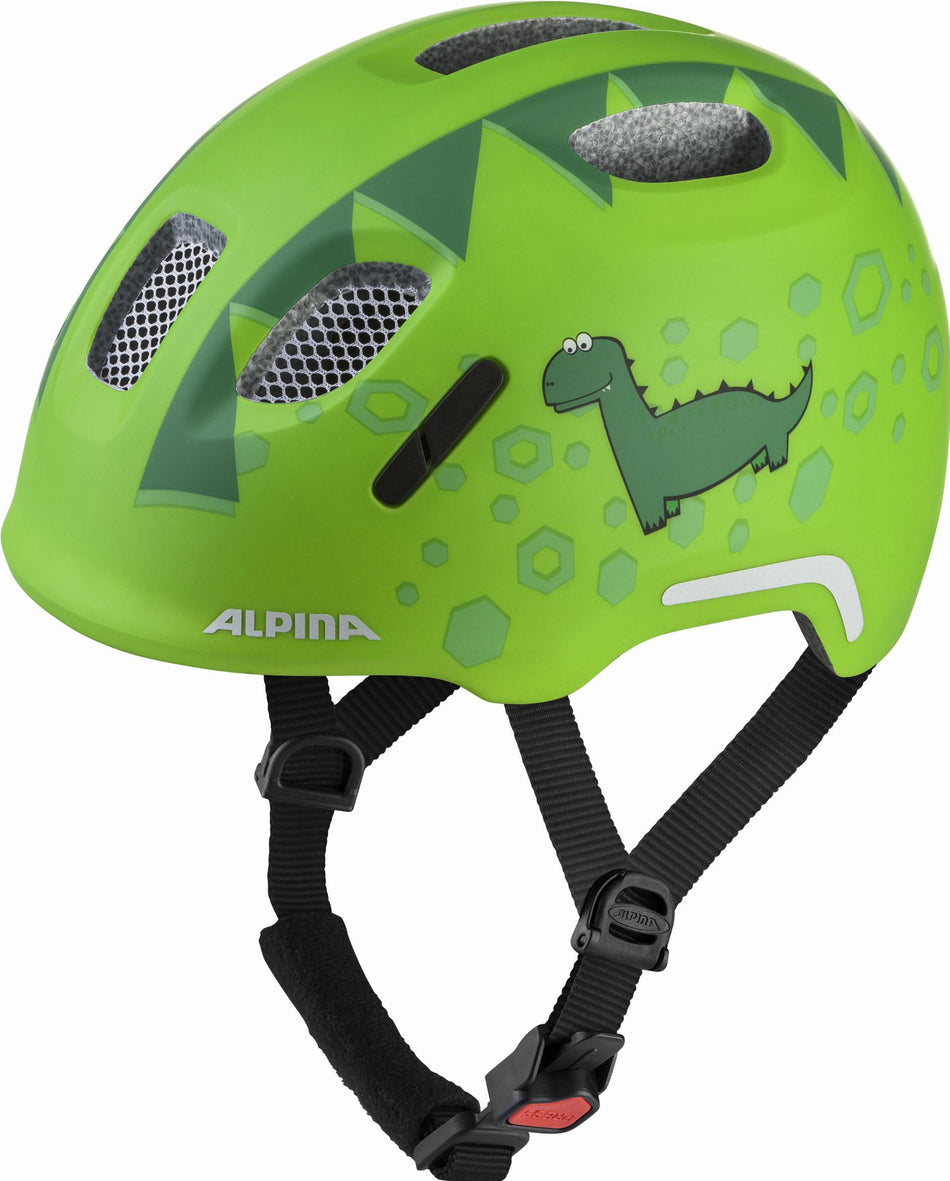 Alpina Ximo 2 Flash Kinder-Helm green dino matt