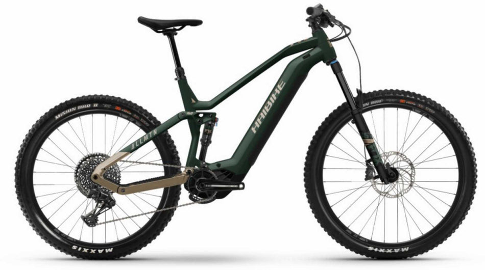 Haibike AllMtn 7 720 Wh E-Bike Fully 29"/27,5" mat-gloss green caramel black