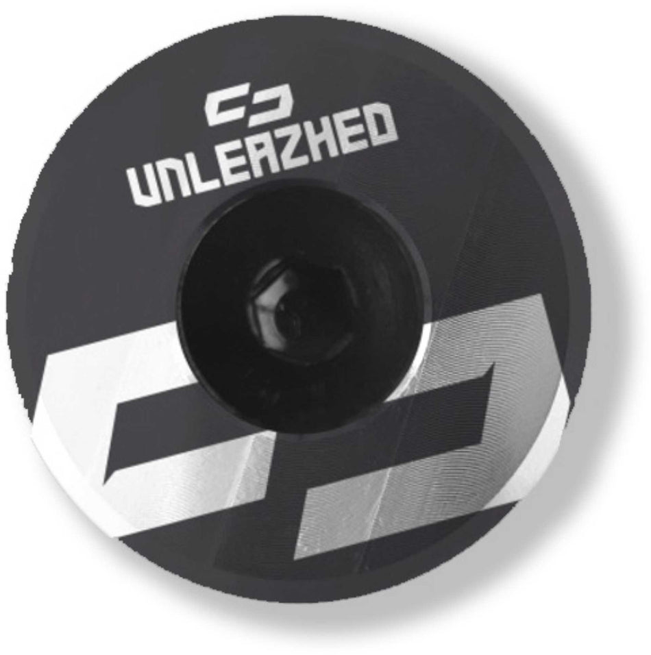 Unleazhed AL01 Top Cap Aluminium Logo Skin 1 pcs, 1 aluminium screw M6 black