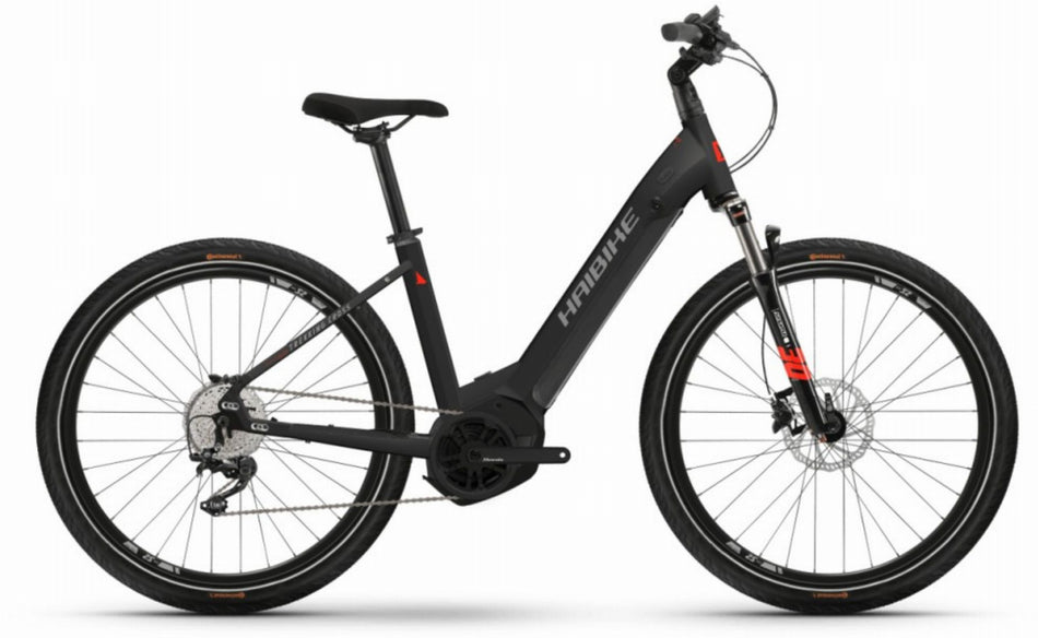 Haibike Trekking 6 Cross 630 Wh E-Bike Wave 27,5" matte_blk_red_reflex