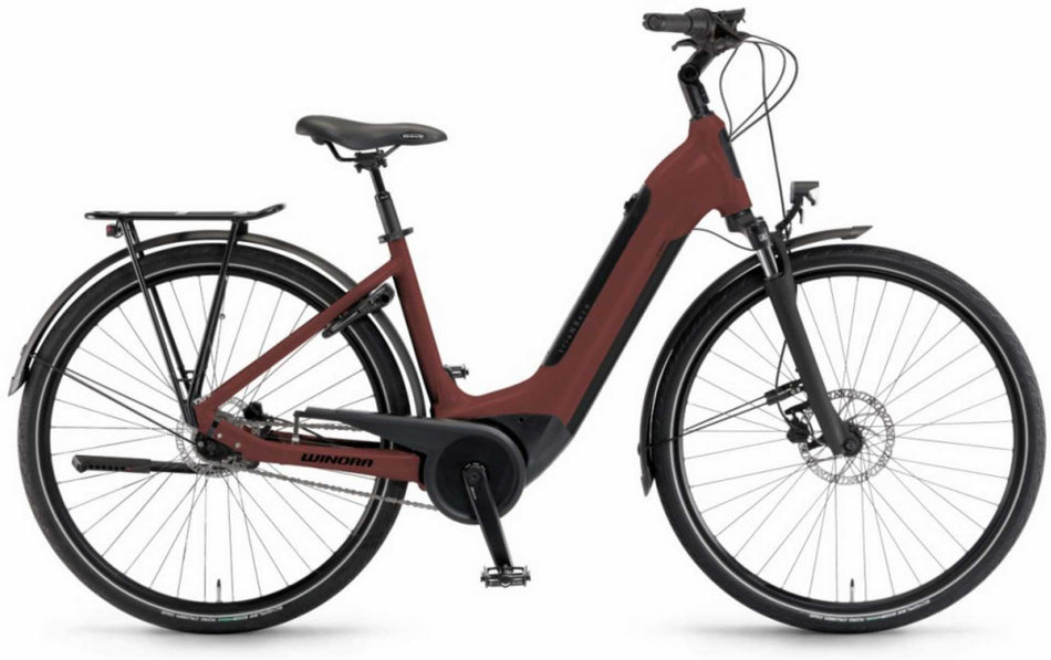 Winora Tria N8 eco 400 Wh E-Bike Wave 28" velvetred matt