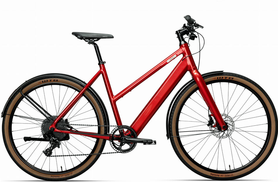 Coboc Merano TPZ 360 Wh E-Bike Trapez 27,5" district red, gloss