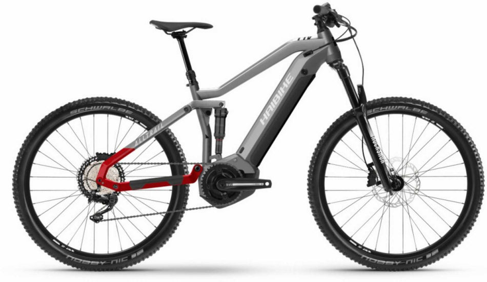 Haibike AllTrail 5 630 Wh E-Bike Fully 29" gloss grey red black