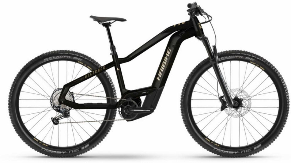 Haibike AllTrack 10 750 Wh E-Bike Hardtail Diamant gloss black metallic tan