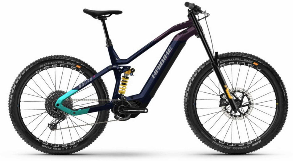 Haibike Nduro 8 Freeride 750 Wh E-Bike Fully 29"/27,5" gloss navy pink aqua titan