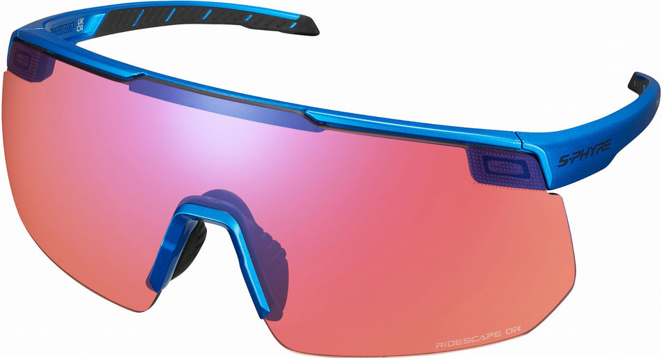 Shimano S-Phyre 2 Sportbrille Metallic Blue/Ridescape Offroad