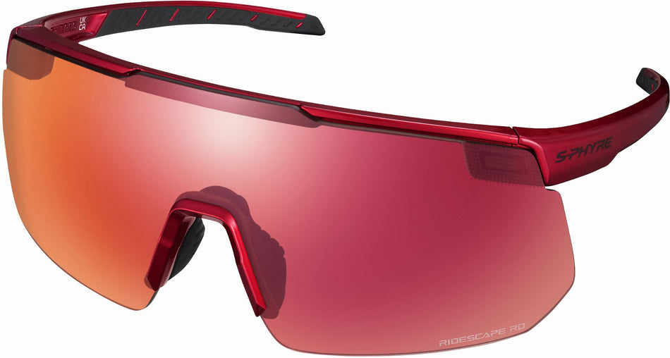 Shimano S-Phyre 2 Sportbrille Metallic Red/Ridescape Road