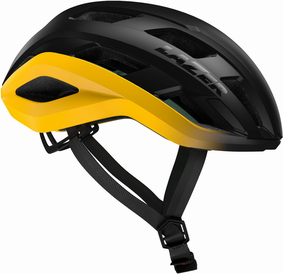 Lazer Strada KinetiCore Rennrad-Helm Matte Black Maple Yellow