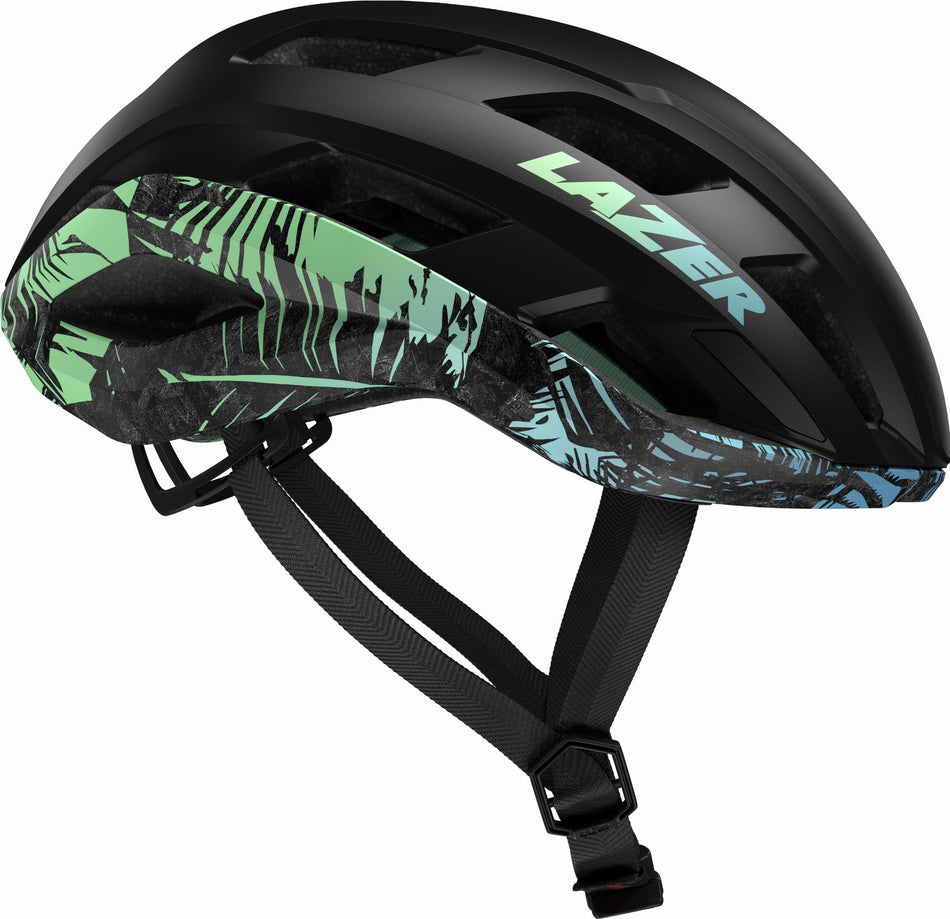 Lazer Strada KinetiCore Rennrad-Helm Matte Tropical Leaves