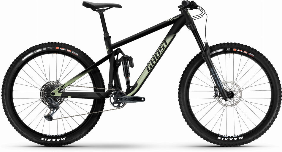 Ghost Riot AM Universal MTB-Fully black / super light green - matt