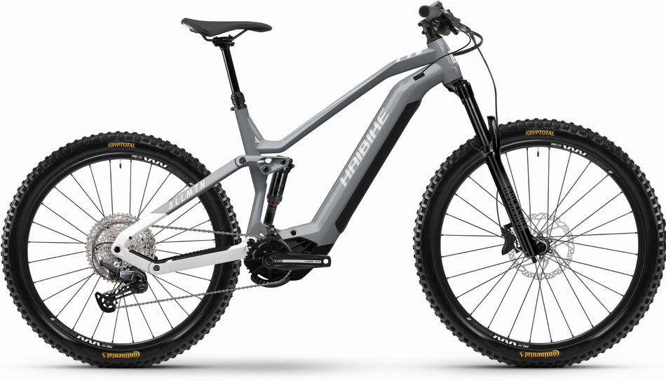 Haibike AllMtn 3 720 Wh E-Bike Fully 29"/27,5" silver surf/white - gloss