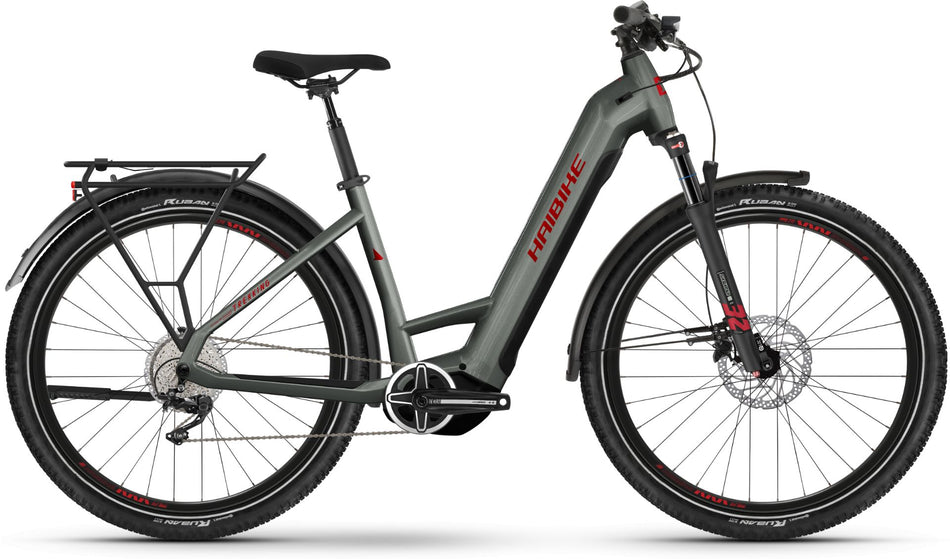 Haibike Trekking 5 720 Wh E-Bike Wave 27,5" olive/red - gloss