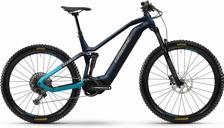 Haibike AllMtn 2 720 Wh E-Bike Fully 29"/27,5" blue/cyan/caramel - gloss