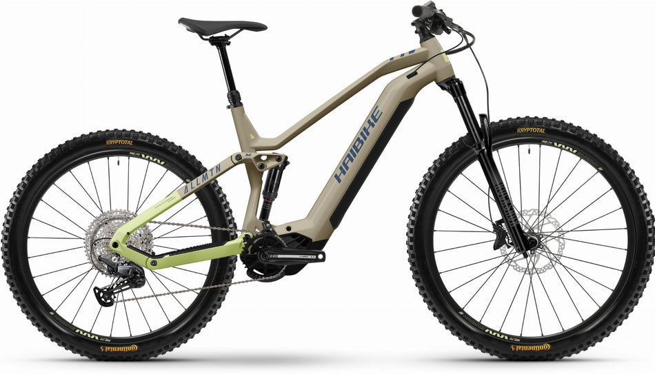 Haibike AllMtn 3 720 Wh E-Bike Fully 29"/27,5" coffee/green/blue - gloss