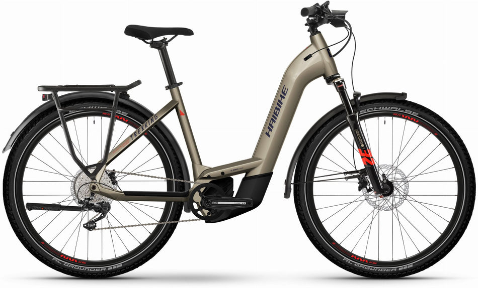 Haibike Trekking 8 750 Wh E-Bike Wave 27,5" sand/red/blue - gloss