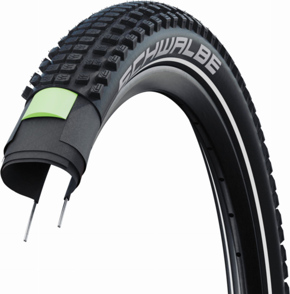 Schwalbe Johnny Watts 365 RaceGuard, Double Defense, Tube Faltreifen 27,5", Addix 4Season, SnakeSkin schwarz/reflex 60-584