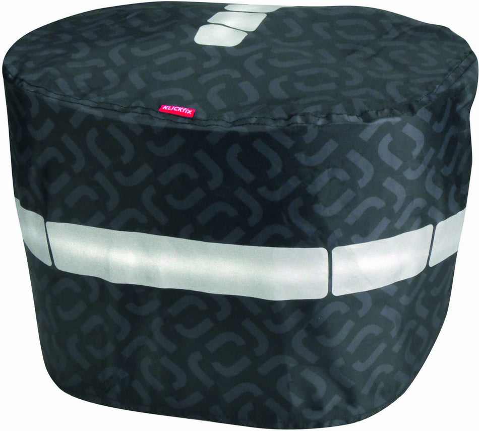 KLICKfix Regenhülle mit Reflektor für Bikebasket schwarz 34 cm x 26 cm x 35 cm
