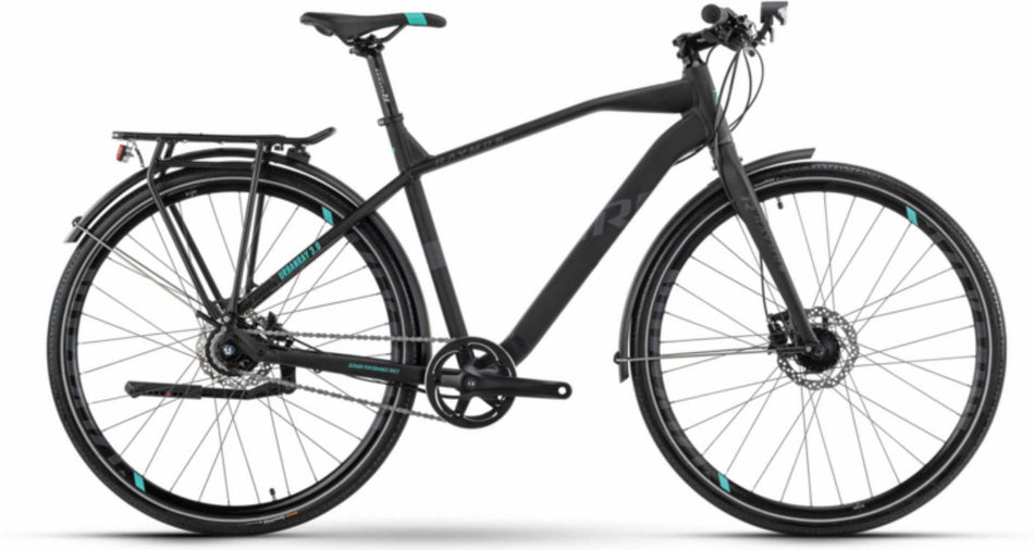Raymon UrbanRay 3.0 Urban Bike Diamant 28" black/darkgrey/blue