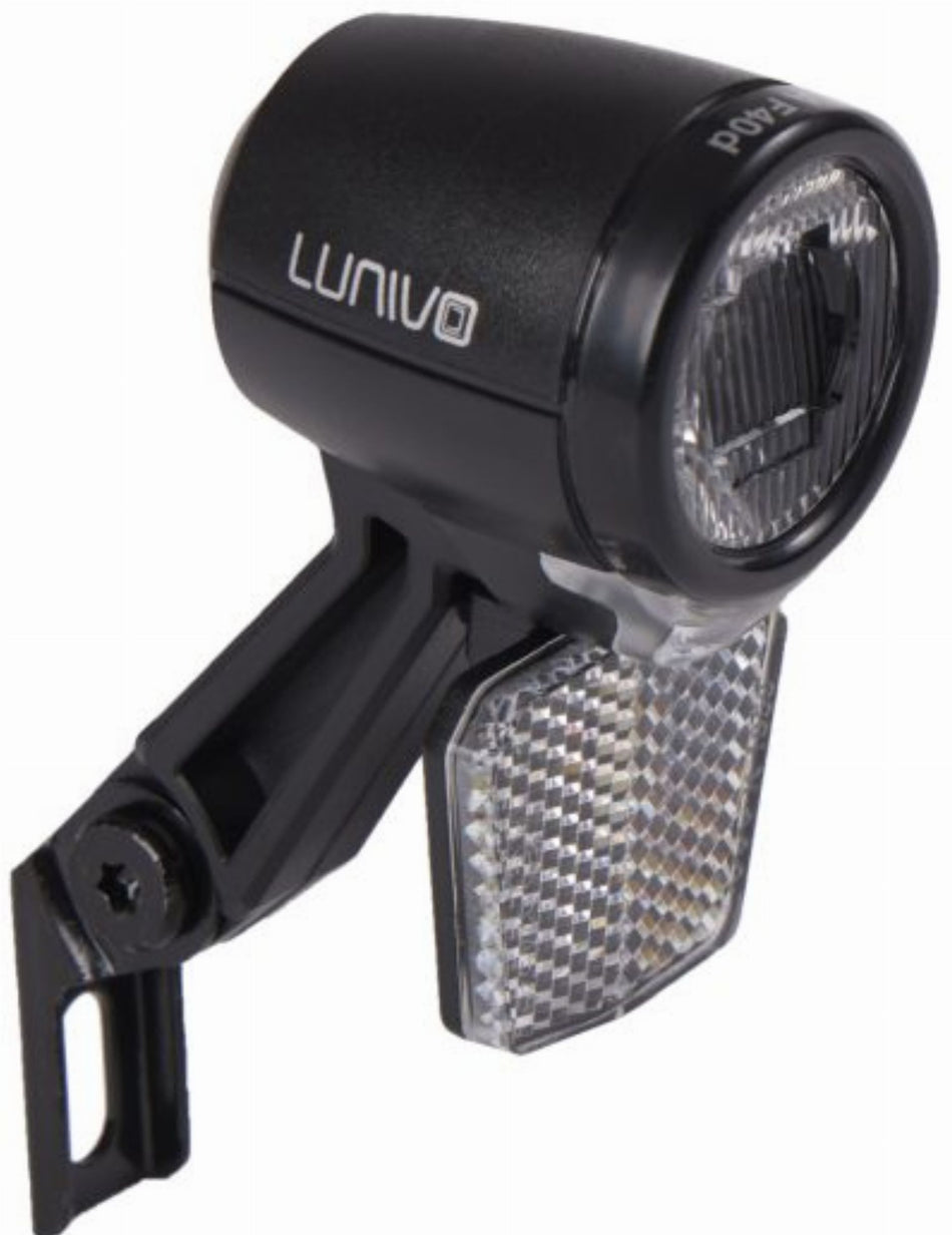 Lunivo DIA F40 D Daylight Dynamo Scheinwerfer 40 Lux mit Tagfahrlicht schwarz