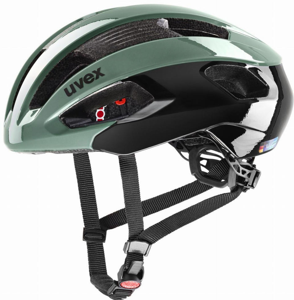 Uvex Rise Rennrad-Helm moss green-black