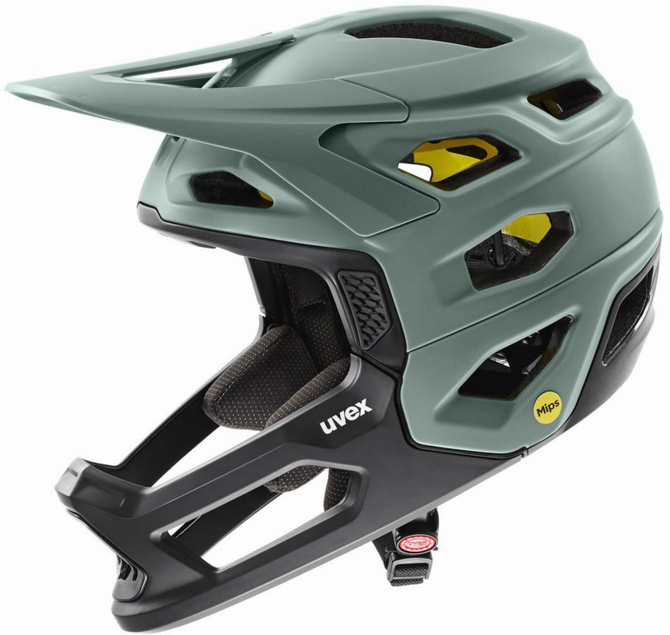 Uvex Revolt MIPS MTB-Helm moss green-black matt