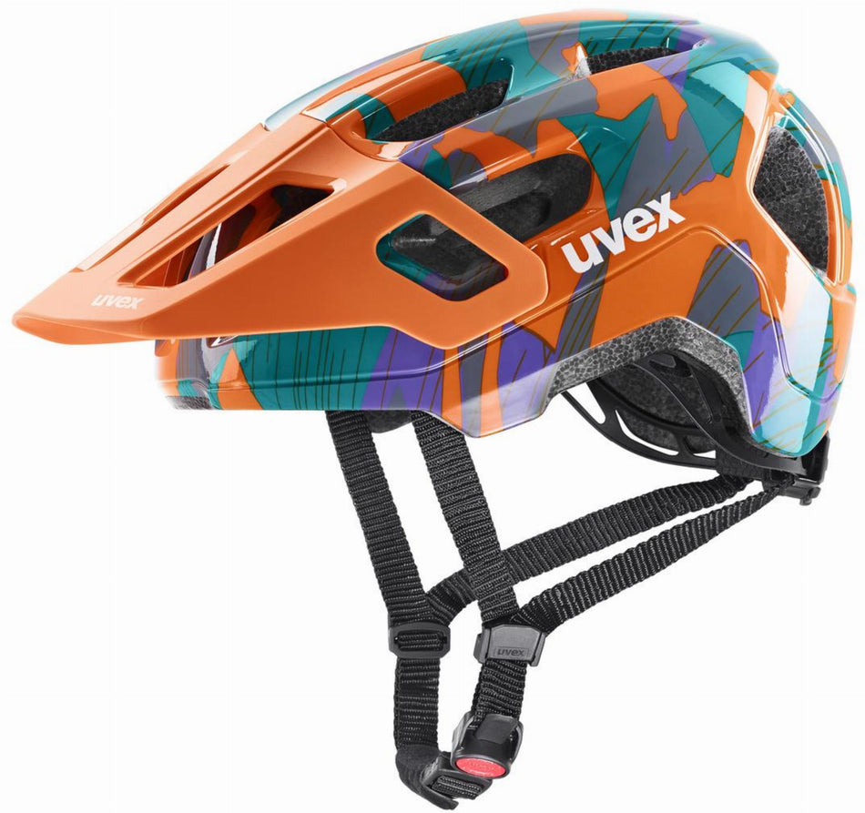 Uvex React Jr. Kinder-Helm papaya camo 52-56 cm