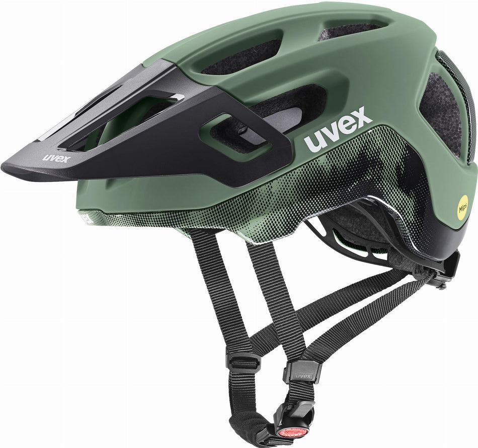 Uvex React Mips MTB-Helm moss green-black matt
