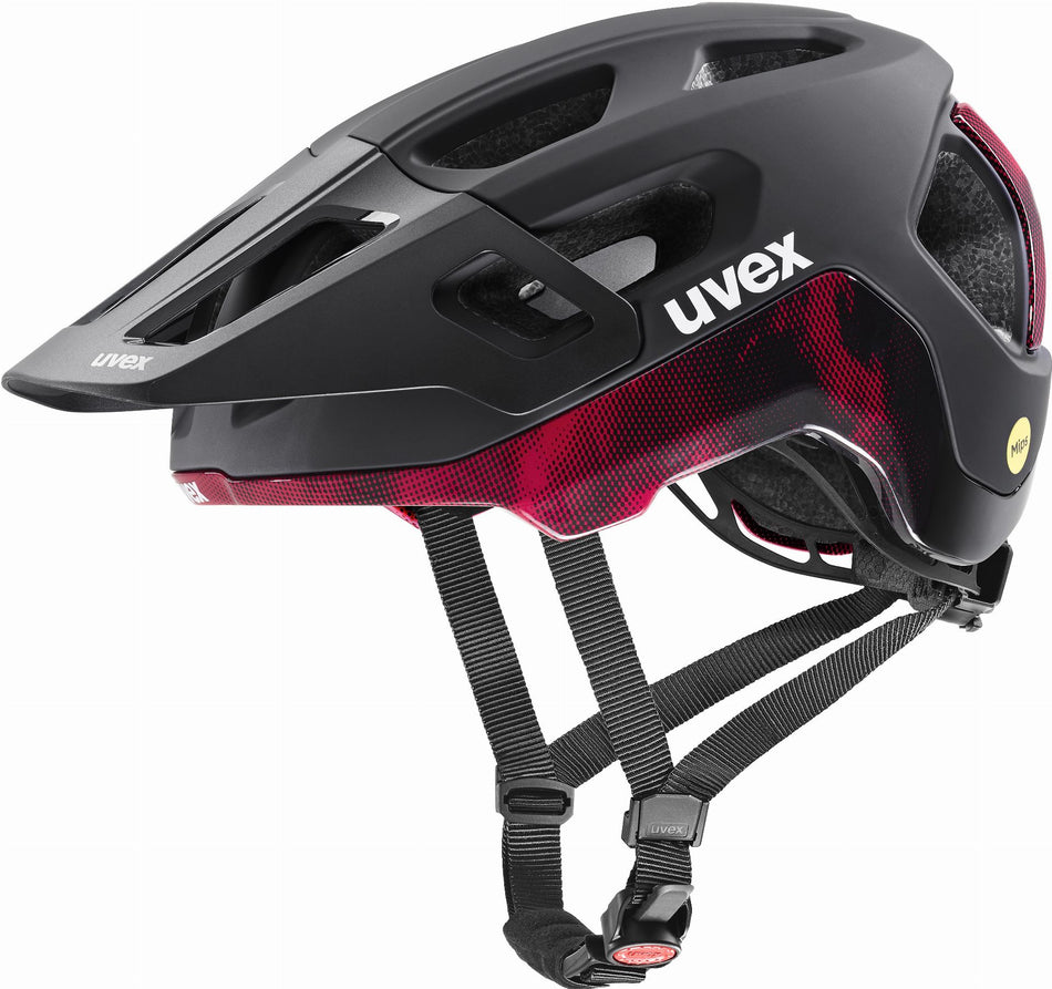 Uvex React Mips MTB-Helm black-ruby red matt