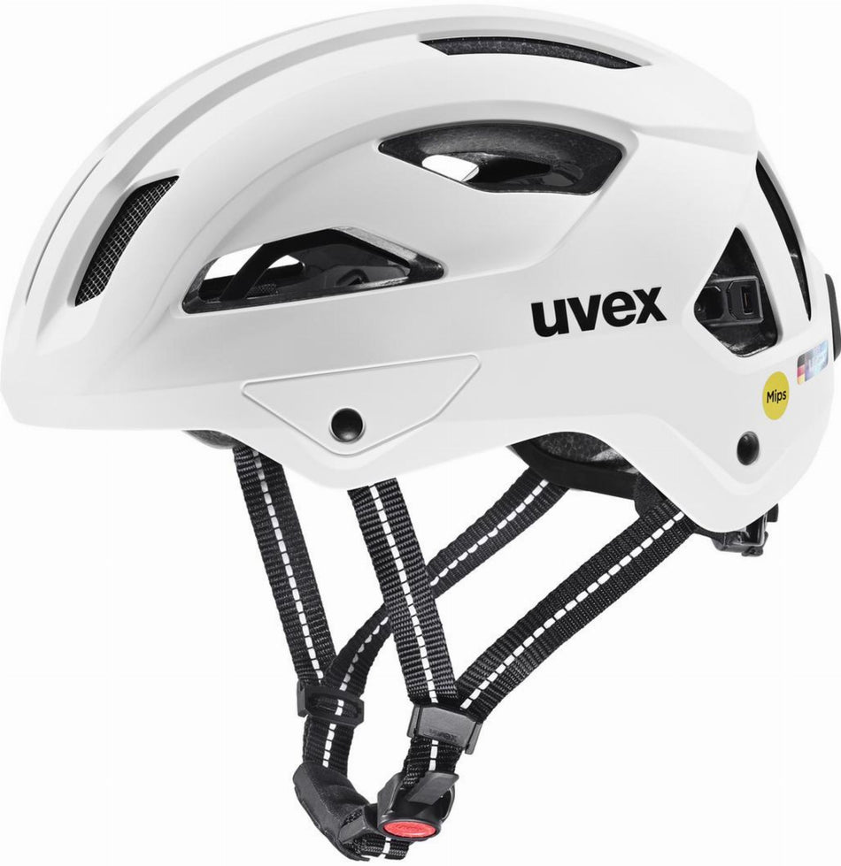 Uvex City Stride Mips Hiplok Helm white matt