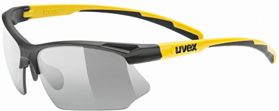Uvex Sportstyle 802 V Sportbrille black matt-sunbee/smoke