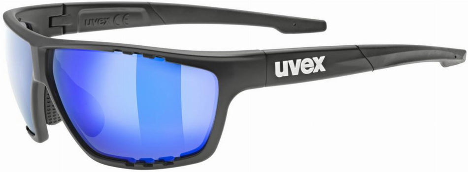 Uvex Sportstyle 706 Sportbrille black matt/mirror blue