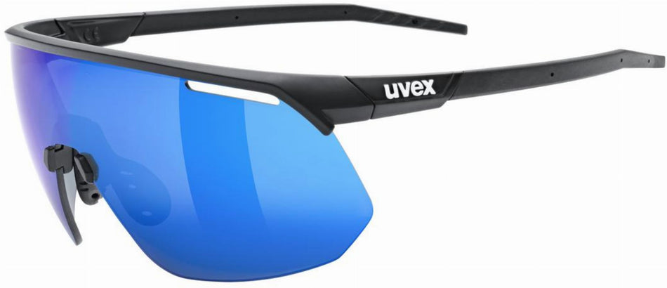 Uvex Pace One Sportbrille black matt/mirror blue