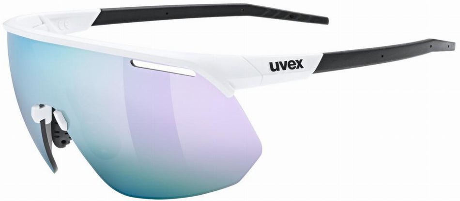 Uvex Pace One Sportbrille white matt/mirror lavender