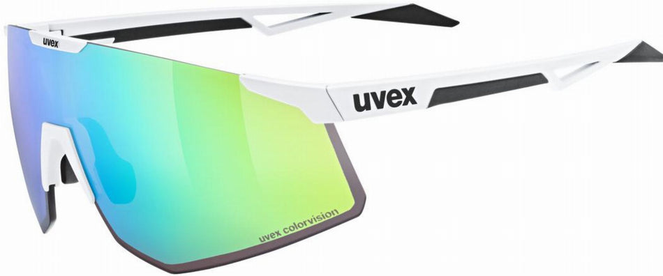 Uvex Pace Perform CV Sportbrille white matt/glossy green