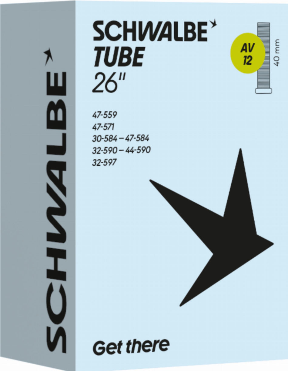 Schwalbe Standard Schlauch 26" NR. 12 schwarz ETRTO 30/47-559/597