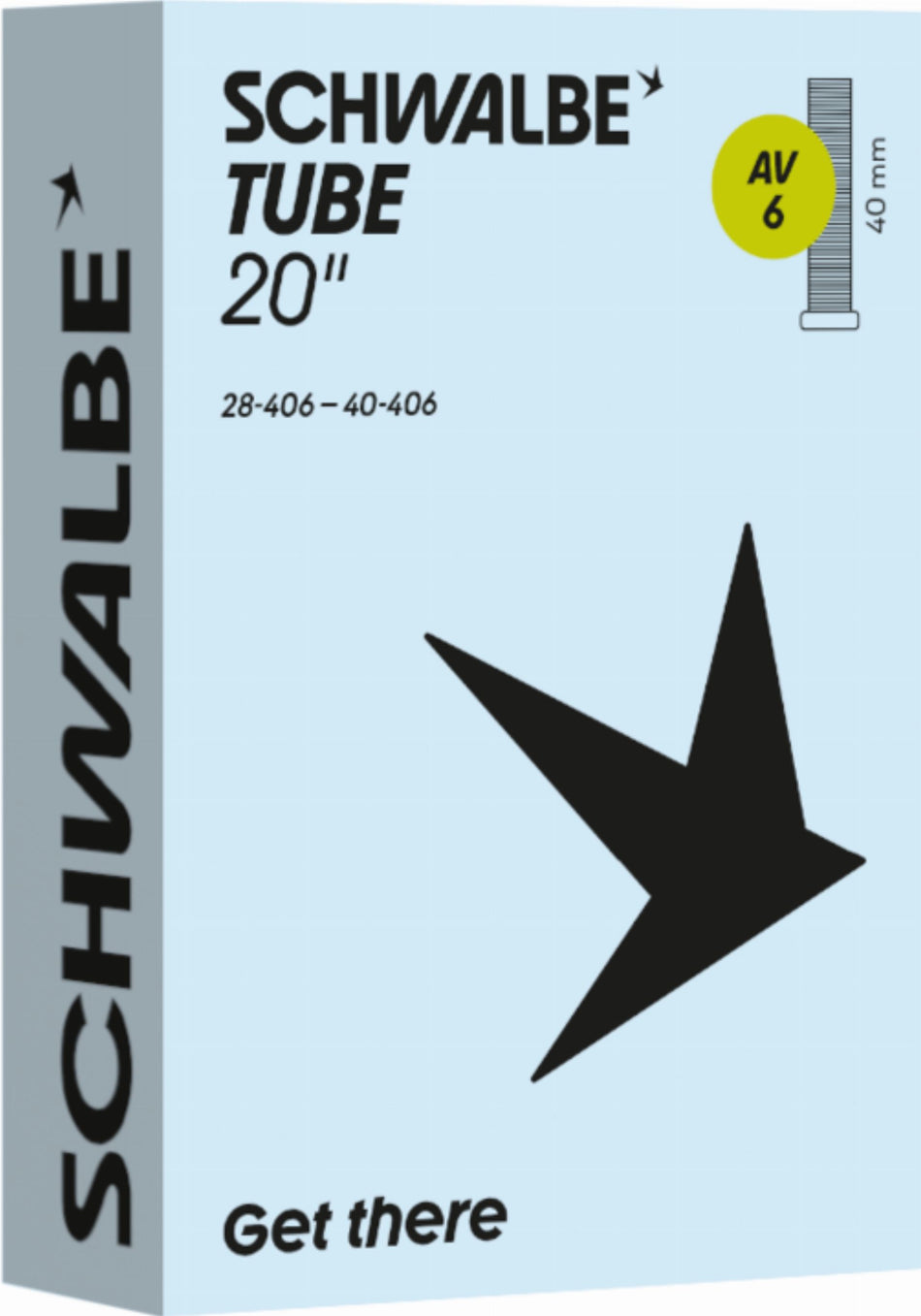 Schwalbe Standard Schlauch 20" NR. 6 schwarz ETRTO 28/40-406
