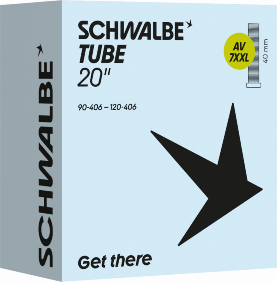 Schwalbe Standard Schlauch 20" NR. 7XXL schwarz ETRTO 90/120-406 AV 40 mm