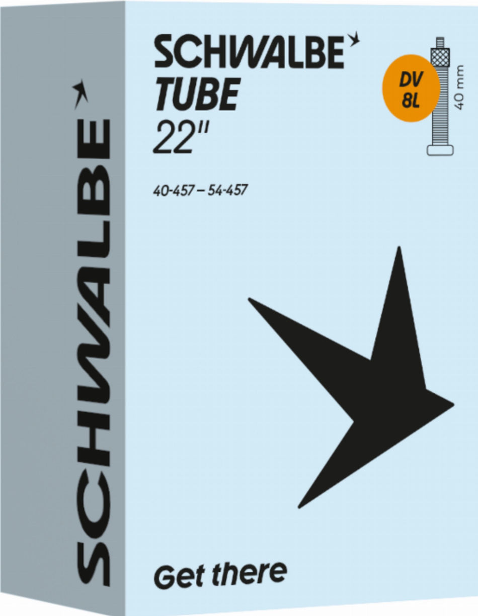 Schwalbe Standard Schlauch 22" NR. 8L schwarz ETRTO 40/54-457 DV 40 mm