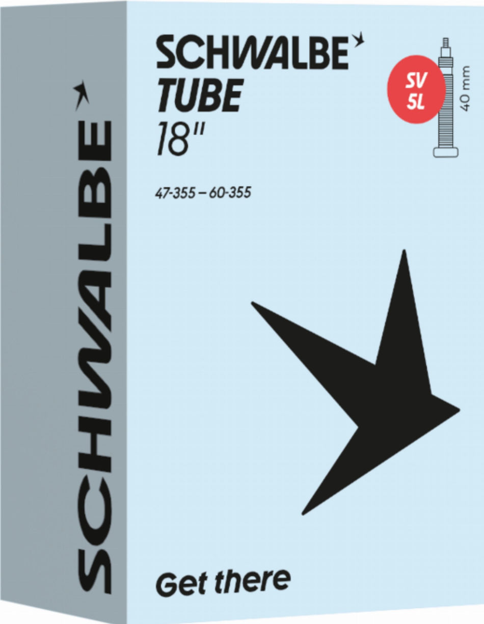 Schwalbe Standard Schlauch 18" NR. 5L schwarz ETRTO 47/60-355 SV 40 mm